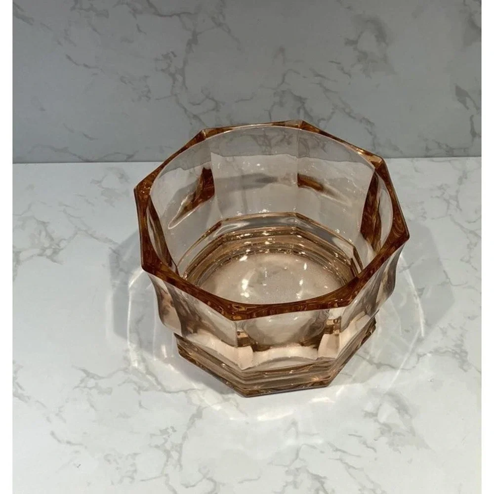 Cambridge Pink Depression Glass Octagonal Bowl Candy Dish Vintage  NO LID